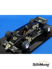 Studio27: Car scale model kit 1/20 scale - Lotus Renault 93T #11, 12 - Nigel Ernest James Mansell (GB) - French Formula 1 Grand Prix, British Formula 1 Grand Prix 1983 - photo-etched parts, resin parts, rubber parts, turned metal parts, water slide decals, white metal parts, assembly instructions and painting instructions