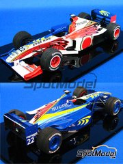 Studio27: Car scale model kit 1/20 scale - BAR 001 Honda sponsored by British American Tobacco #22 - Jacques Villeneuve (CA), Ricardo Zonta (BR) - Early season, FIA Formula 1 World Championship 1999 - photo-etched parts, resin parts, rubber parts, water slide decals, white metal parts, assembly instructions and painting instructions