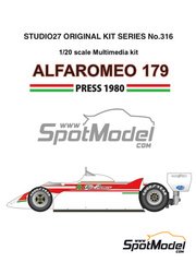 Studio27: Car scale model kit 1/20 scale - Alfa Romeo 179 - Press version 1980 - Multimaterial kit image