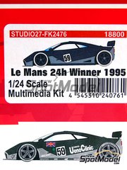 Zero Paints ZP-1535: Paints set for airbrush McLaren GTR 1995 Le Mans ...