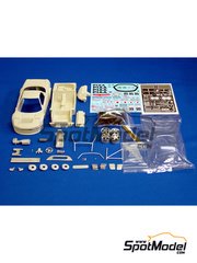 Studio27: Car scale model kit 1/24 scale - Honda NSX GT2 Nakajima Honda Team sponsored by PIAA/Epson #85, 99 - Kouji Satou (JP) + Takuya Kurosawa (JP) + Tetsuya Tanaka (JP) - 24 Hours Le Mans, Tokachi 24 Hours 1995 - photo-etched parts, resin parts, rubber parts, vacuum formed parts, water slide decals, white metal parts and assembly instructions