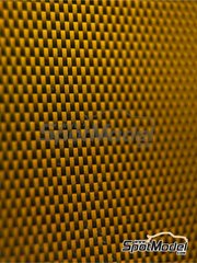 Studio27: Kevlar fiber decal 1/12 scale - Kevlar fiber dark yellow with large size pattern - water slide decals