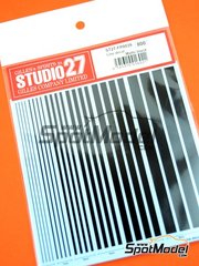 Studio27: Decals - Matte black lines - water slide decals