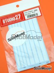 Studio27: Decals - White lines 5mm and 8mm - water slide decals
