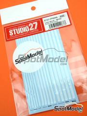 Studio27: Decals - White lines 1mm, 2mm and 3mm - water slide decals