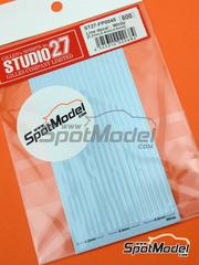 Studio27: Decals - White lines 0,2mm, 0,4mm and 0,6mm - water slide decals