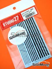 Studio27: Decals - Black lines 1mm, 2mm and 3mm - water slide decals