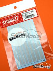 Studio27: Decals - Silver lines 5mm and 8mm - water slide decals