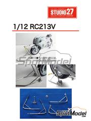 Studio27: Detail 1/20 scale - Racing stands for Honda RC213V - white metal parts and assembly instructions - for Tamiya reference TAM14130