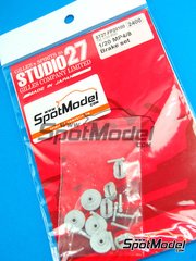 Studio27: Brakes 1/20 scale - McLaren Honda MP4/8 - water slide decals, white metal parts and assembly instructions - for Tamiya references TAM20039 and TAM25172