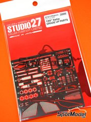 Studio27: Photo-etched parts 1/20 scale - Ferrari 150 Italia - photo-etched parts, seatbelt fabric, water slide decals and assembly instructions - for Fujimi references FJ09161, GP-13, FJ091617, 09161 and GP-52 image