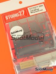 Studio27: Wing set 1/20 scale - McLaren Ford MP4/8 - photo-etched parts and white metal parts - for Tamiya references TAM20039 and TAM25172