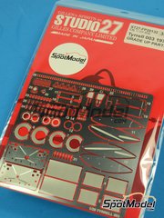 Studio27: Photo-etched parts 1/20 scale - Tyrrell Ford 003 - Formula 1 World Championship 1971 - photo-etched parts, seatbelts fabric - for Ebbro reference EBR20007 image