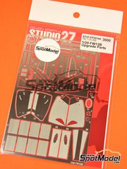 Studio27: Detail up set 1/20 scale - Williams Renault FW13B - photo-etched parts, seatbelt fabric and assembly instructions - for Tamiya reference TAM20025 image