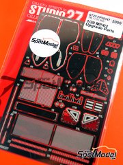 Studio27: Detail up set 1/20 scale - McLaren TAG Porsche MP4/2 - photo-etched parts and assembly instructions - for Beemax Model Kits references B20001 and Aoshima 081891 image