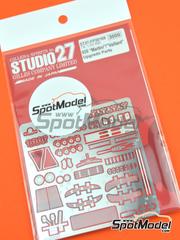 Studio27: Detail up set 1/20 scale - Porsche 935 Turbo - photo-etched parts and assembly instructions - for Tamiya references TAM20005, TAM20008, TAM20070 and TAM20071