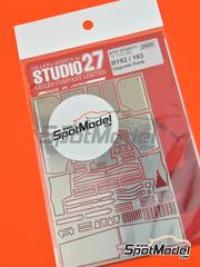 Studio27: Detail up set 1/20 scale - Benetton Ford B192/B193 - photo-etched parts and assembly instructions - for Tamiya reference TAM20036