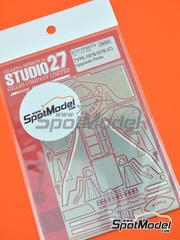 Studio27: Detail up set 1/20 scale - Lotus Type 107 / 107B - photo-etched parts and assembly instructions - for Tamiya references TAM20037 and TAM20038