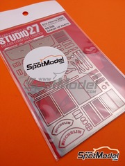 Studio27: Detail up set 1/20 scale - Renault Turbo RE30B - Formula 1 World Championship 1982 - photo-etched parts and placement instructions - for Tamiya reference TAM20018