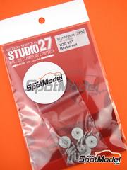 Studio27: Brakes 1/20 scale - Lotus Honda 99T - water slide decals, white metal parts and assembly instructions - for Tamiya references TAM20020 and TAM20057 image