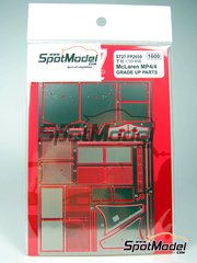 Studio27: Detail up set 1/20 scale - McLaren Honda MP4/4 McLaren Racing Limited Team - FIA Formula 1 World Championship 1988 - photo-etched parts and assembly instructions - for Tamiya references TAM20022, TAM89719 and TAM92208 image