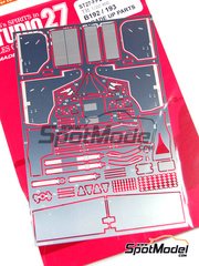 Studio27: Detail up set 1/20 scale - Benetton Ford B192/B193 - FIA Formula 1 World Championship 1992 and 1993 - photo-etched parts and assembly instructions - for Tamiya reference TAM20036 image