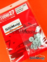 Studio27: Detail 1/20 scale - McLaren Honda MP4/7 - Brake discs - metal pieces - for Tamiya reference TAM25171