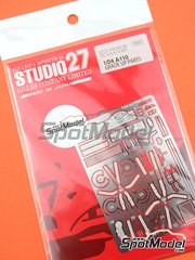 Studio27: Detail up set 1/24 scale - Alpine Renault A110 - photo-etched parts and placement instructions - for Tamiya reference TAM24278 image