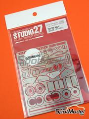 Studio27: Detail up set 1/24 scale - Toyota 88C-V - photo-etched parts and assembly instructions - for Tamiya references TAM24079 and TAM24083