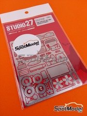 Studio27: Set de mejora y detallado escala 1/24 - Toyota Celica GT-Four (ST185) - fotograbados y manual de instrucciones - para las referencias de Tamiya TAM24119 y TAM24125