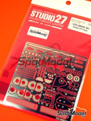 Studio27: Detail up set 1/24 scale - BMW M1 - photo-etched parts and assembly instructions - for Italeri references 3627, 3643, IT3643 and 3643.OUTLET, or Revell references REV07247 and 80-7247 image