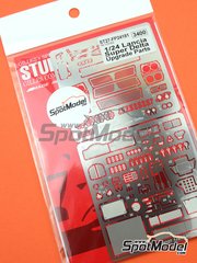 Studio27: Detail up set 1/24 scale - Lancia Super Delta HF Integrale - photo-etched parts, seatbelt fabric, white metal parts and assembly instructions - for Hasegawa references 20433, 25013, CR-13, 20457, 20507, 20548, 20601, 20648, 20685, 25015, CR-15, HACR15, 25015 and CR-15