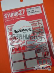 Studio27: Detail up set 1/24 scale - Mazda 767B - photo-etched parts, seatbelt fabric, white metal parts and assembly instructions - for Hasegawa references 20312, 20325, 20359, hsg20359, 20446, 20691, CC-18, CC-20, SP60, 51560, SP88 and 51588 image
