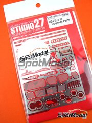 Studio27: Detail up set 1/24 scale - Mitsubishi Lancer Evo III - photo-etched parts, seatbelt fabric, white metal parts and assembly instructions - for Hasegawa references 20365, 20386, hsg20386, 20407, 20510, 20560, 20625, HAS-20625, 25020 and 25021