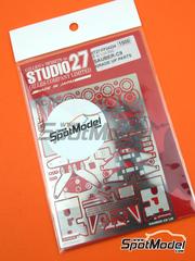 Studio27: Detail up set 1/24 scale - Sauber Mercedes C9 - photo-etched parts and assembly instructions - for Tamiya references TAM24091, TAM24310 and TAM24359 image