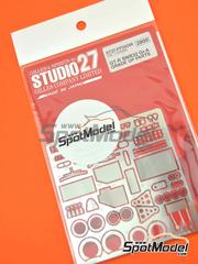 Studio27: Detail up set 1/24 scale - Nissan Skyline GT-R BNR32 Group A - photo-etched parts, seatbelt fabric and assembly instructions - for Hasegawa references 20514, 20534, HAS-20534, 20565, HAS-20565, 20581, HAS-20581, 20684, 20705, 21141 and HC41