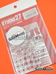 Studio27: Detail up set 1/24 scale - Renault 5 Turbo - photo-etched parts and assembly instructions - for Tamiya references TAM24024, TAM24027 and TAM24368