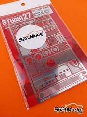 Studio27: Detail up set 1/24 scale - Lancia 037 Rally - photo-etched parts and placement instructions - for Hasegawa references 20264, 20277, 20299, 20399, 20414, 20447, 20485, 20523, 20566, 20584, 20631, 20681, 20775, 25030, CR-30, 25030.OUTLET, 25031, CR-31, 52305, SP505, HACR30, 25030 and CR-30