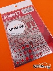 Studio27: Set de mejora y detallado escala 1/24 - Renault 5 Turbo - fotograbados, calcas de agua e instrucciones de colocacin - para las referencias de Tamiya TAM24024, TAM24027 y TAM24368