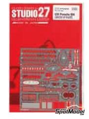 Studio27: Fotograbados escala 1/24 - Porsche 934 Turbo RSR Grupo 4 - fotograbados y manual de instrucciones - para las referencias de Tamiya TAM24328 y TAM24334