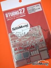 Studio27: Detail up set 1/24 scale - Nissan Skyline GT-R BCNR33 1996 - photo-etched parts and assembly instructions - for Tamiya reference TAM24178