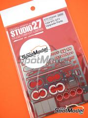 Studio27: Detail up set 1/24 scale - Porsche 911 GT1 - photo-etched parts and placement instructions - for Tamiya references TAM24186, TAM24208 and TAM24264