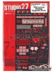 Studio27: Detail up set 1/24 scale - Lancia Stratos HF - photo-etched parts, seatbelt fabric and assembly instructions - for Hasegawa references 20217, 20261, 20268, 20282, 20361, HA20361, 20440, CR-32, 20499, 20561, 20598, 20653, 20692, 20737, 21215, HC-15, 25032, CR-32, 25036, CR-36, HACR32, HA-CR32, HACR33, 25033, CR-33, HACR36, 25036 and CR-36