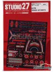 Studio27: Detail up set 1/24 scale - Porsche 917K - photo-etched parts and assembly instructions - for Fujimi references FJ12173, HR-5, FJ12188, FJ12198, FJ12199, FJ12214, FJ12236, FJ12261, FJ123592, FJ123882, RS-84, FJ126074, FJ126135, 12613, RS-4, FJ126135.OUTLET, FJ126142, 12614, RS-88, FJ126159, RS-92, FJ126166, 12616 and RS-98, or Revell reference REV07709