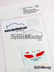 Studio27: Decals 1/24 scale - Peugeot 206 WRC - for Tamiya reference TAM24267