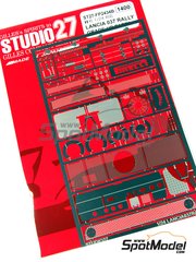Studio27: Detail up set 1/24 scale - Lancia 037 Rally - photo-etched parts - for Hasegawa references 20264, 20277, 20299, 20399, 20414, 20447, 20485, 20523, 20566, 20584, 20631, 20681, 20775, 25030, CR-30, 25030.OUTLET, 25031, CR-31, 52305, SP505, HACR30, 25030 and CR-30 image