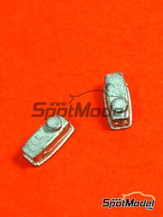 Studio27: Detail 1/24 scale - GPS Transponder - metal pieces - for rally cars - 2 units