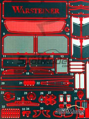 Studio27: Detail up set 1/24 scale - Mercedes CLK-GTR - photo-etched parts and assembly instructions - for Tamiya references TAM24195, TAM24201, TAM24206 and TAM24214 image