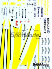 Studio27: Decals 1/20 scale - Renault R24 Renault F1 Team sponsored by Mild Seven #7, 8 - Fernando Alonso (ES), Jarno Trulli (IT) - World Championship 2004