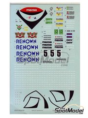 Studio27: Marking / livery 1/24 scale - Mazda MXR01 RENOWN #5 1992 - resin multimaterial kit